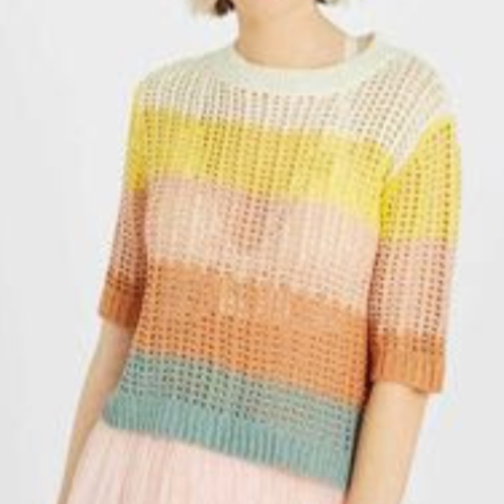 NWT Altar'd State Color Block Loose Knit Sweater